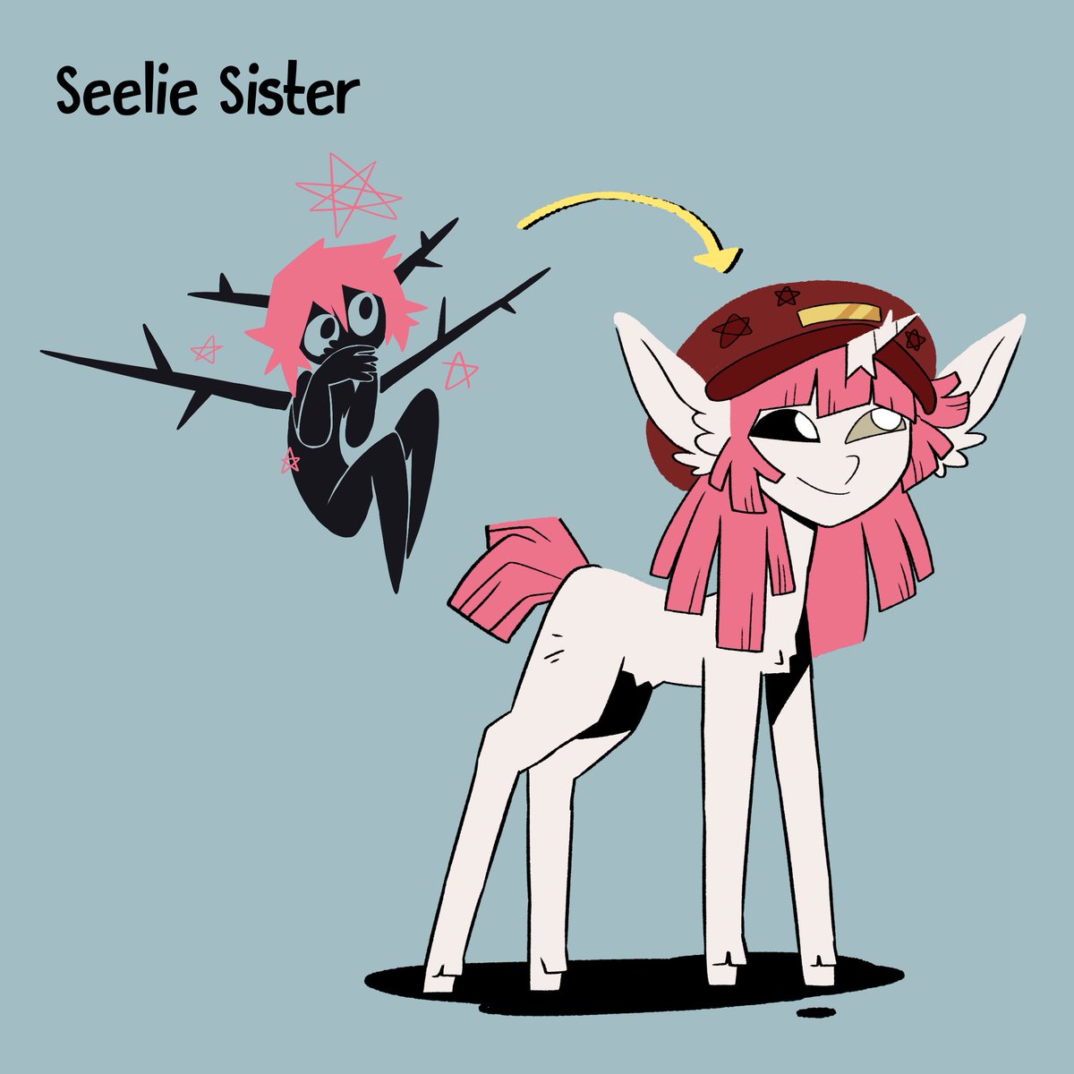 SpidersAccident's tweet photo. the 'seelie' character from my Horse Problems comic. #horseproblems https://t.co/14qMskWlw2