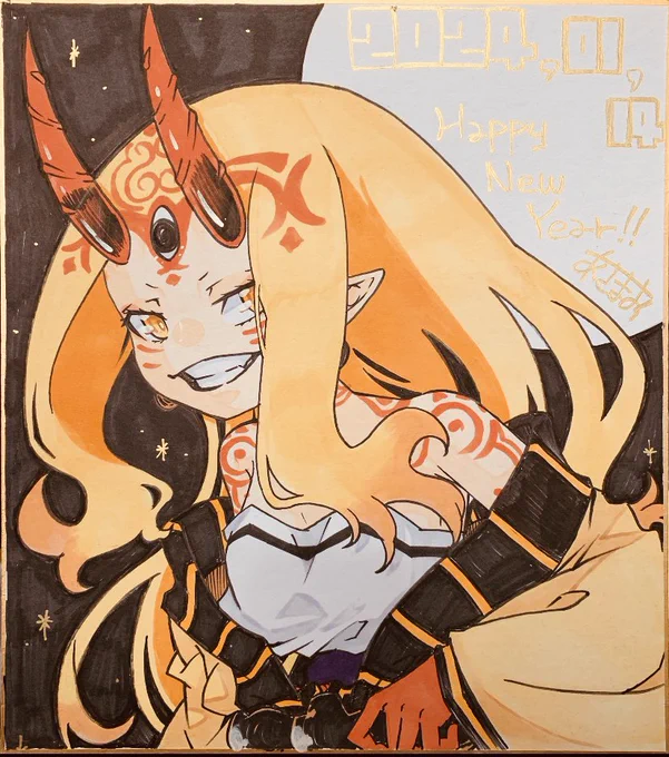 本日の色紙2枚目でーす(●'ω`●)茨木ちゃーん☆ミ #こみトレ43 #こみっくトレジャー43