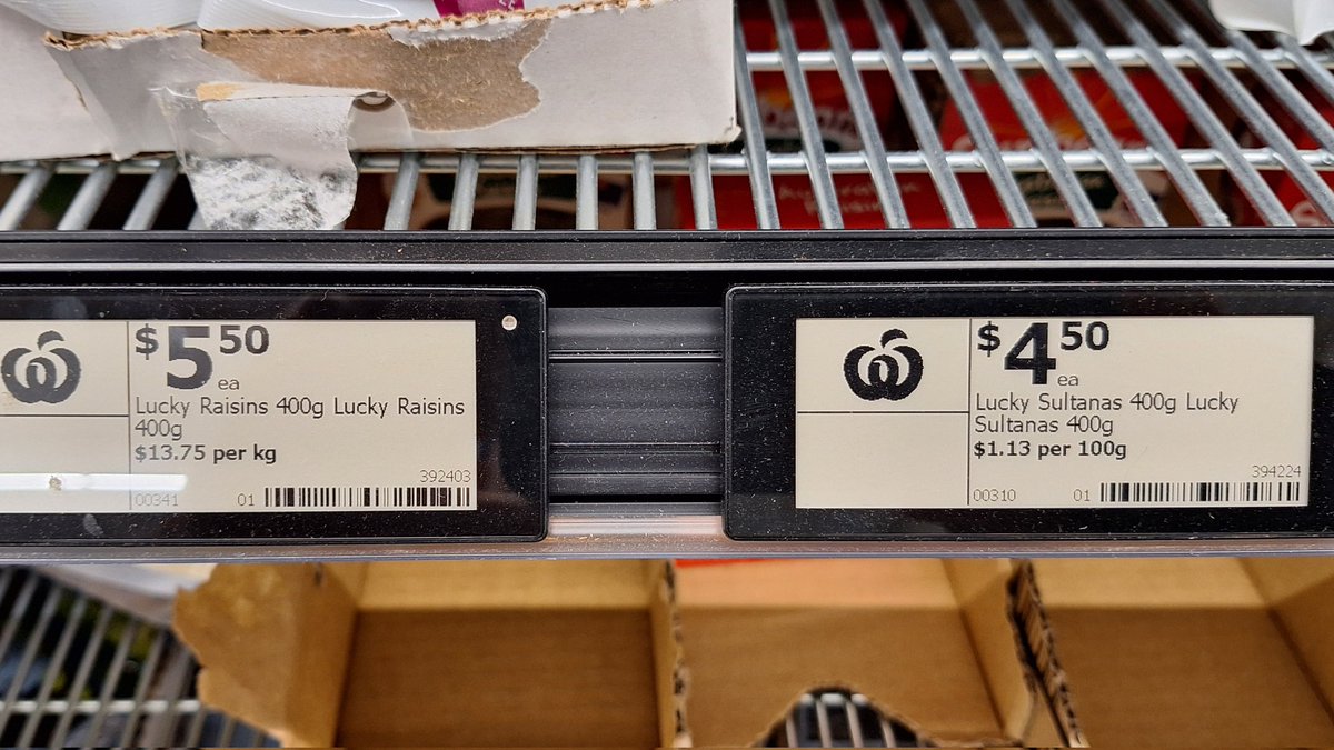 kevdevries's tweet image. Hi @woolworths is there any reason the unit pricing for these similar products is inconsistent?  Sometimes per kg, sometimes per 100g.
I know the maths to convert isn&apos;t hard, but I shouldn&apos;t have to.