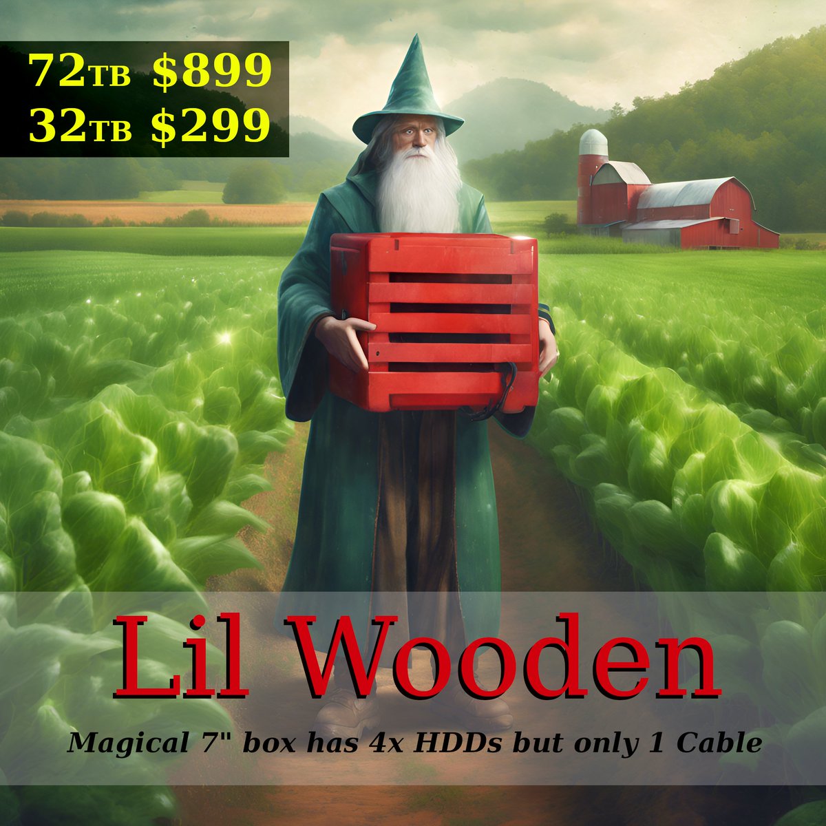 🧙‍♂️Lots of plots in a little red box.
10.75" long x 6.375" wide x 7" tall

Currently each one of our 32TB boxes are earning about ~$14 month with high compression.

Use your existing computer with a 1080 or better GPU.

#Chia $XCH

tsquid.com/product/lil-wo…