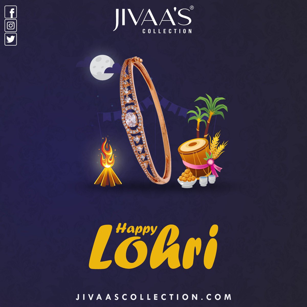 Happy Lohri #jivaas #JivaasCollection #instajewellery #indianjewellery #bollywoodfashion #customisejewellery #weddingjewellery #silverjewellery #rajkotjewellery #rajkot_diaries #statementjewelry #traditionaljewellery #indianbride #jaipurjewellery #tribaljewellery