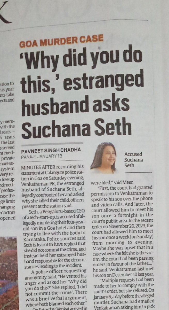 At police station  shameless,brutal child killer kept on arguing with husband ,even blaming him for leading to death of poor child. If capital punishment is not given to convicted offender , then there is no justice in the world. #MenToo #SuchanaSeth #GenderBiasedLaws @PMOIndia