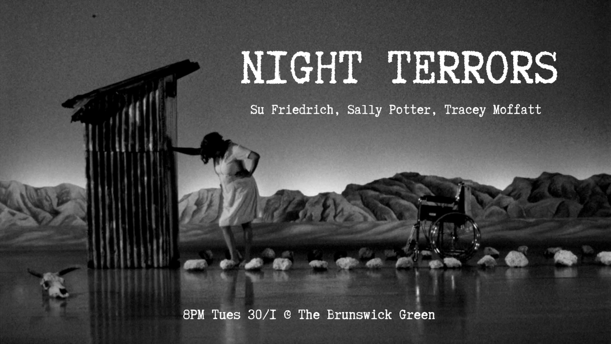 AfwFilm's tweet photo. First screening for 2024!
AFW + NFSA #62: Night Terrors. Films by Friedrich, Moffatt, Potter
8PM Tues 30/1 @ The Brunswick Green. $10 tix, and as always, 16mm projection.
https://t.co/ZYDIw0I8Lc https://t.co/SWBVlLPv99