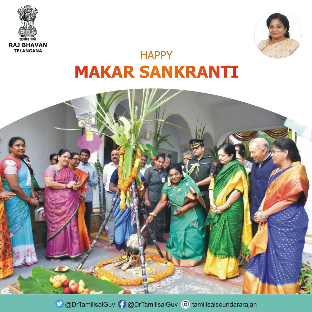 DrTamilisai4BJP's tweet image. Happy Pongal and Makar Sankranti festival greetings to all.
May this festival of harvest bring in abundance of prosperity, health happiness, and peace to you all.

ప్రజలందరికీ పొంగల్, భోగి, మకర సంక్రాతి శుభాకాంక్షలు.
ఈ పండుగ మీ అందరి జీవితాలలో సమృద్ధి నీ, సంతోషాలను, ఆరోగ్యాన్ని,…