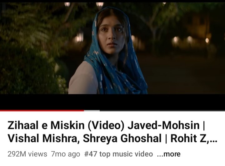 Woww zihaal e Miskin again trending on #47 top music video on YouTube.....

#NimritKaurAhluwalia 
#Nimritians 
#ZihaalEMiskin
#RohitZinjurke
#ShreyaGhoshal #VYRLOriginals