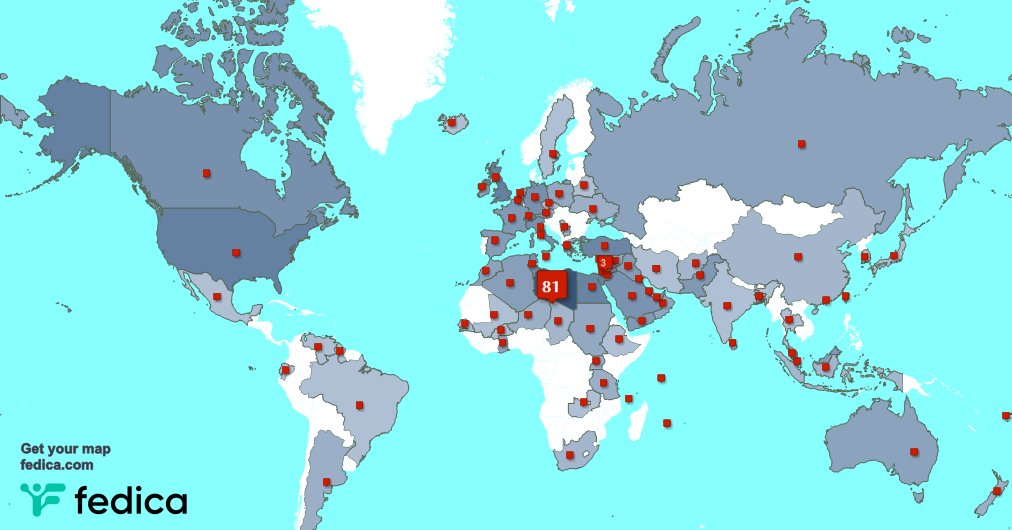 شكر خاص للمتابعين ال15 الجدد من المغرب, وبلدان أخرى  خلال الأسبوع الماضي. fedica.com/!BettamerMoham…