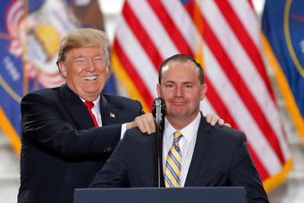 KaelWeston's tweet photo. A reminder of the company we keep … or in the case of Mar-a-Lago Mike Lee. #utpol https://t.co/KdQvpimOu5