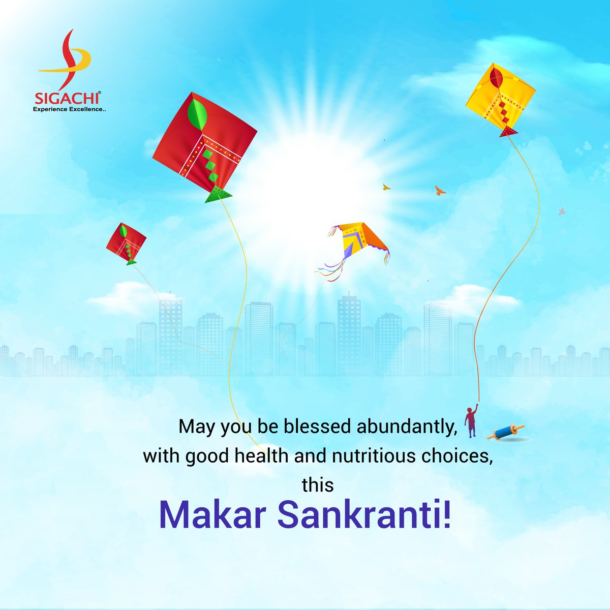 Wishing joy and prosperity on Makar Sankranti, Lohri, and Pongal! Like kites soaring high, let's embrace excellence for a future of success and happiness. Happy Makar Sankranti! 🪁🌞 #Sigachi #ExperienceExcellence #MakarSankranti #ValuesToAction #Celebration #Festivities #Pongal