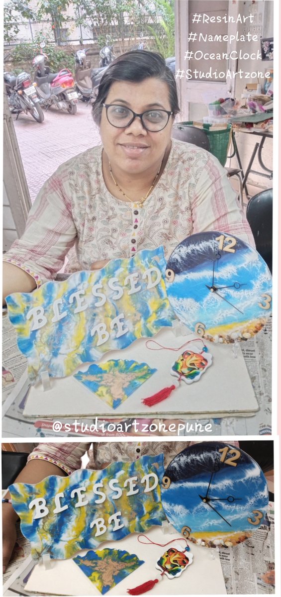 #resinart #resinclocks #resinnameplate #resingifts #StudioArtzone #workshops2024 #workshopsinpune #pune #PuneClasses #studioartzonepune #studentwork

Glimpse of the Resin Customised Gifts Workshop @ Studio Artzone