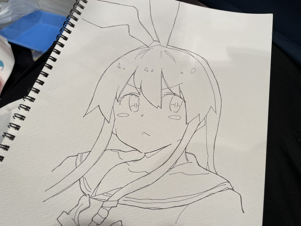 描かせていただいたスケブ! ありがとうございました! ・潮 ・萩風 ・島風 ・プリンツオイゲン