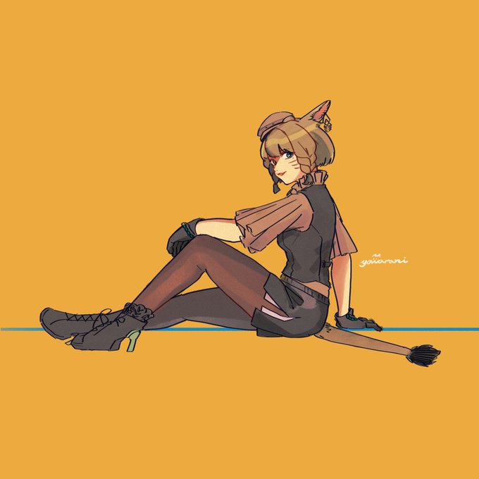 「brown pantyhose sitting」 illustration images(Latest)