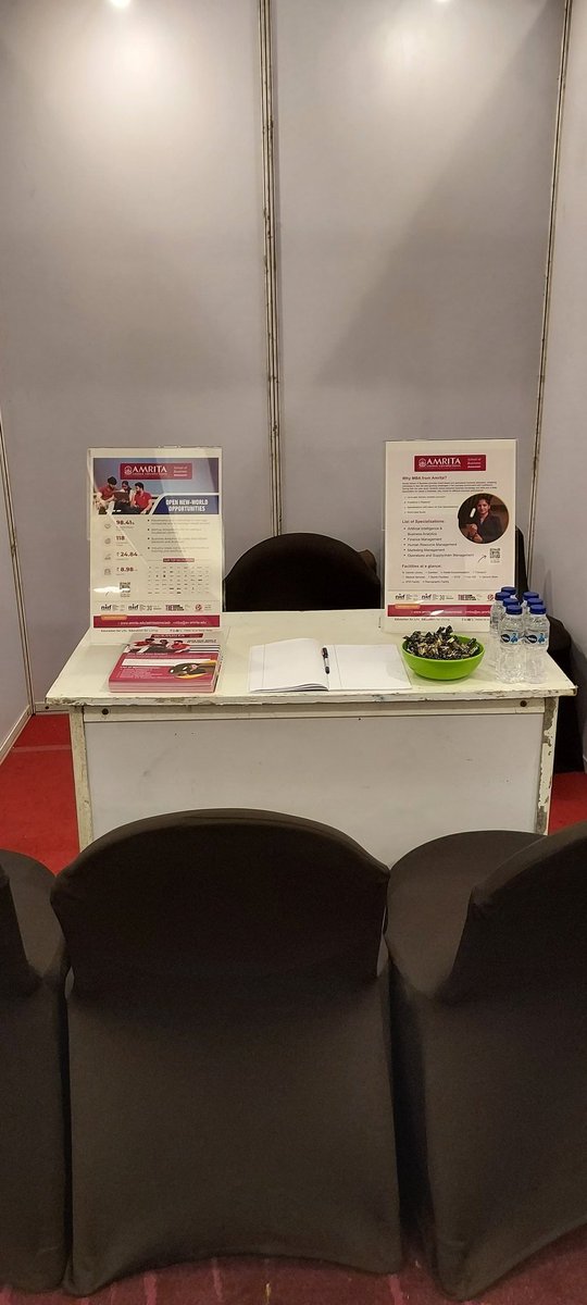 All set for todays event on MBA Admissions fair @thepark_kol organised by @careerlauncher

Visit @amrita_mba stall for more details on the admissions, programme, process of course.

#MBA #admissions #education #educationfair #careerfair