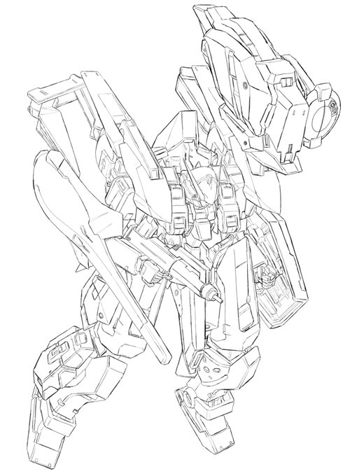 「looking down mobile suit」 illustration images(Latest)