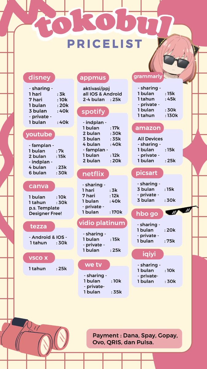 <a href="/ttruoe/">.</a> Halo kakk! 
<a href="/tokobul/">Bul 🍓 OPEN! fast respon ke wa</a> jual app premium nih. Bisa langsung dm/wa <a href="/tokobul/">Bul 🍓 OPEN! fast respon ke wa</a> ya untuk tanya tanya ataupun order💗
wa.me/6285773806229

t ada yang jual we tv spotify netflix youtube premium disney+ iqiyi appmus grammarly bisa via pulsa bca qris