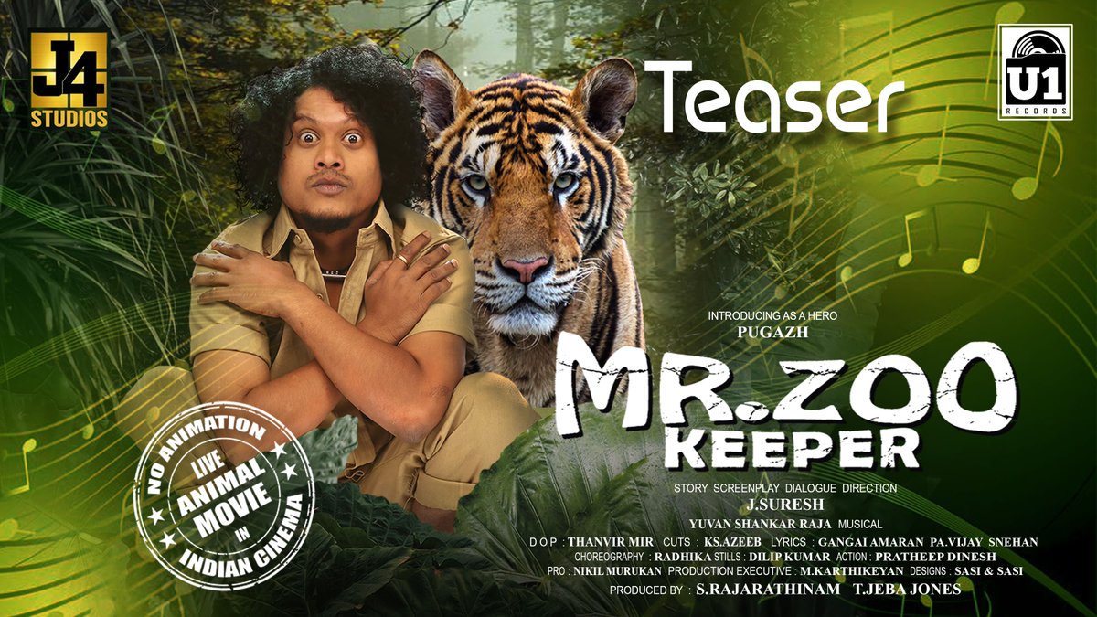 அன்பு காட்டுனா புலியும் பசு தான்🐯 Take a peak in to the wild world of #MrZooKeeper #MrZooKeeperTeaser ▶️youtu.be/eyMzqLgq1zI A @JSureshDirector Directorial A @thisisysr Musical Starring @VijaytvpugazhO #SRajarathnam @JebaJones254159 @KanchwalaShirin #Thanvir