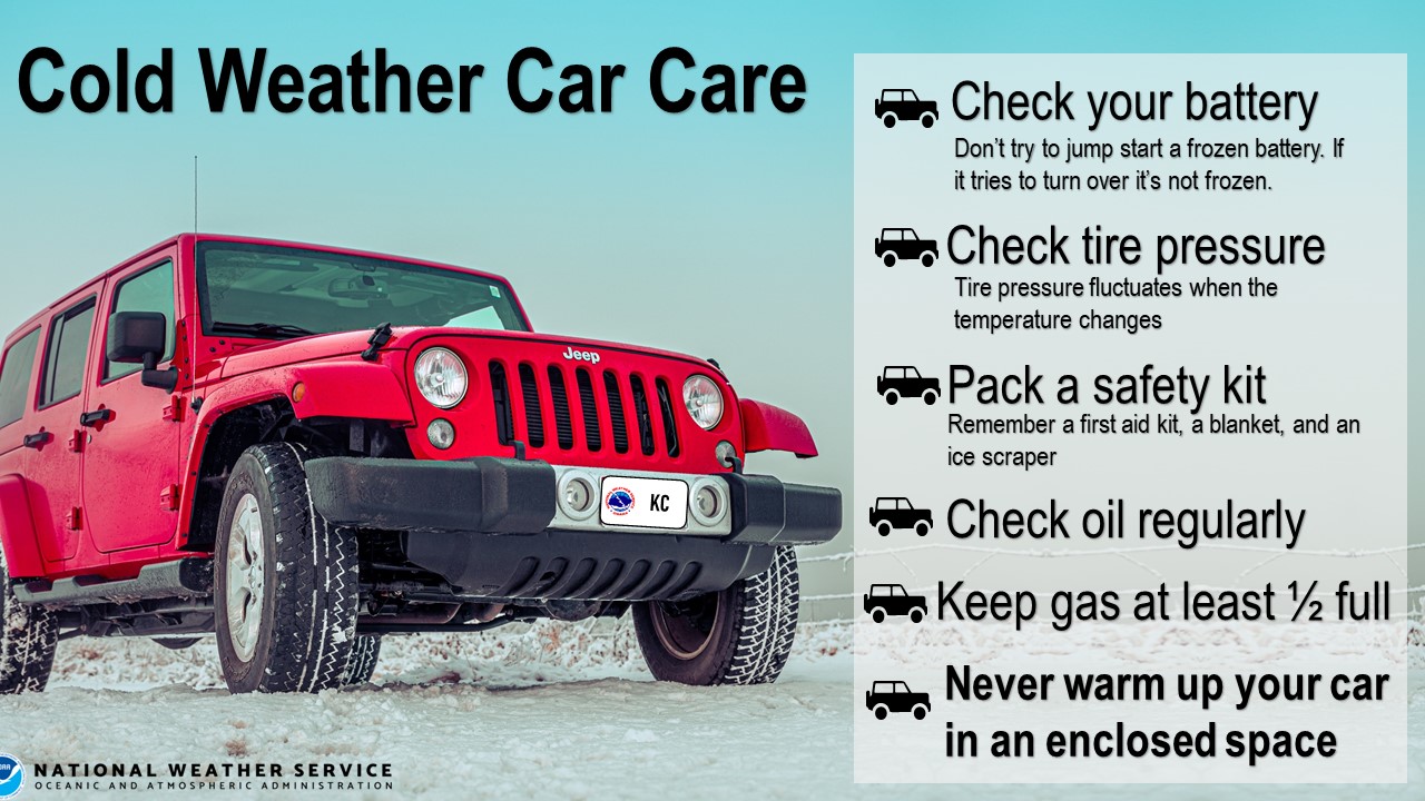NWS Kansas City on X: &ldquo;Remember these tips to keep your vehicle 