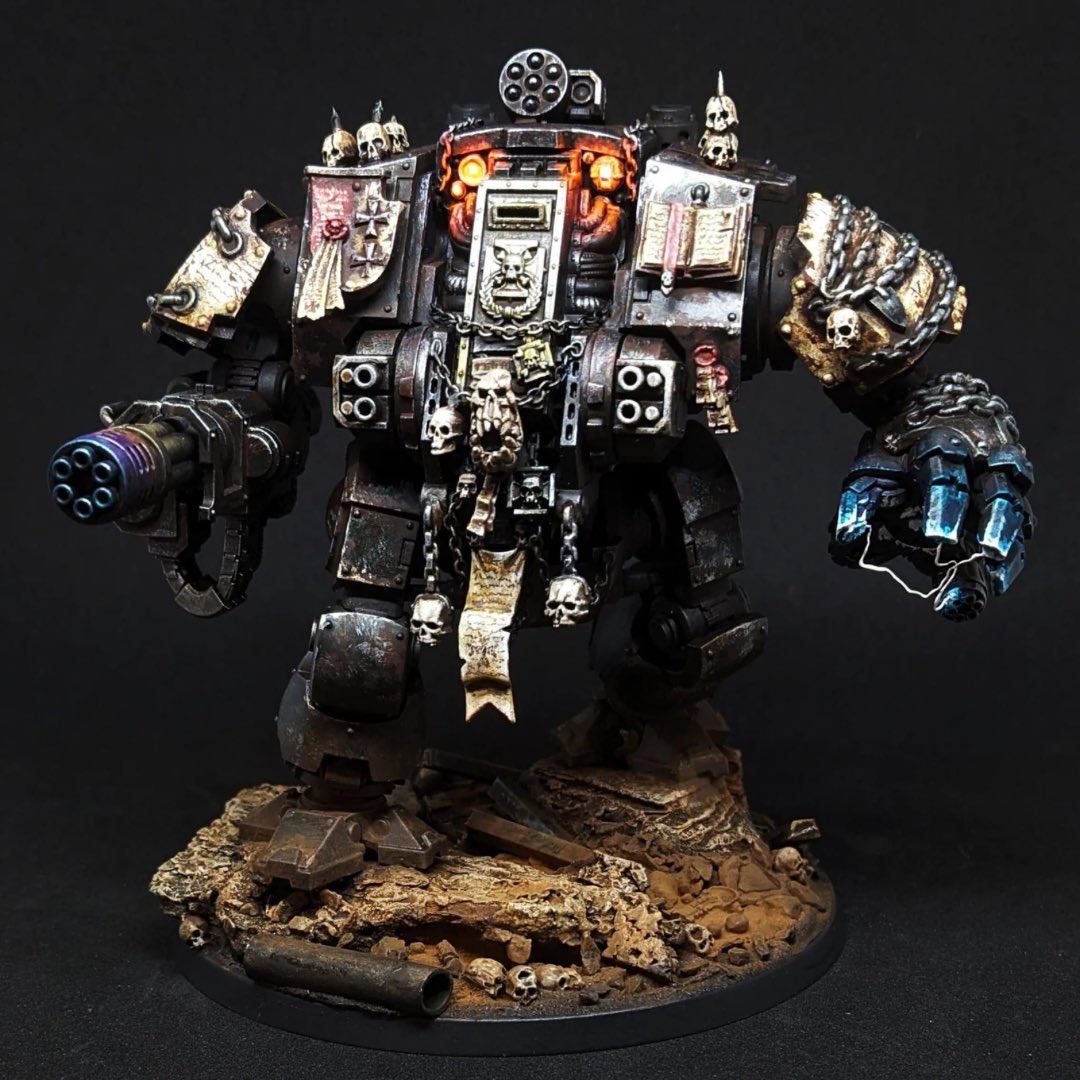 theeternalcrus1's tweet photo. Another submission before the week ends for #feb23btbannercompetition #paintyourpresents

A fantastic m #grimdark style  #redemptordreadnought by @ThomasGallinari using #aftermarketproducts from @liberdaemoncica

#btdreadnought #redemptor  #blacktemplardreadnought #blacktemplar https://t.co/KWw31ppwzm