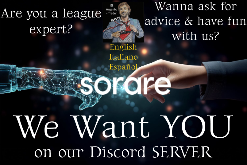 El Argento-Trader <a href="/Sorare/">Sorare</a> #DiscordServer is growing fast!
Our #league #experts:
Myself -> Belgium, Argentina, Italy &amp; TRADING!
<a href="/Jimmy_1_9_9_7/">JIMMY_97</a> -> Belgium &amp; Asia
<a href="/Mike_Scouting/">Mike Fuentes Scouting</a> -> Italy &amp; Netherlands
Wanna receive/give counseling?

Go to this post &amp; JOIN US
x.com/ElArgentoSorar…