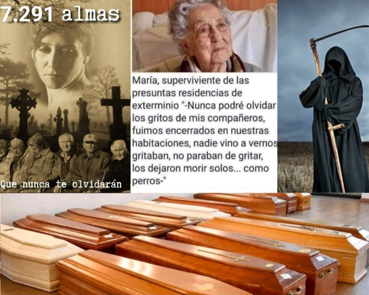 🌹🌹🌹🌹NO OLVIDAMOS NI PERDONAMOS ¡EXIGIMOS JUSTICIA! 😪💔⚰️🪦 SE LO VAMOS A RECORDAR TODOS LOS DIAS, 7.291 ANCIANOS MUERTOS POR COVID EN LAS RESIDENCIAS DE TERCERA EDAD, SIN ASISTENCIA SANITARIA, ABANDONADOS Y SOLOS ¡AYUSO HOMICIDA SIN CONCIENCIA! 🤬🤬🤬💀💀💀