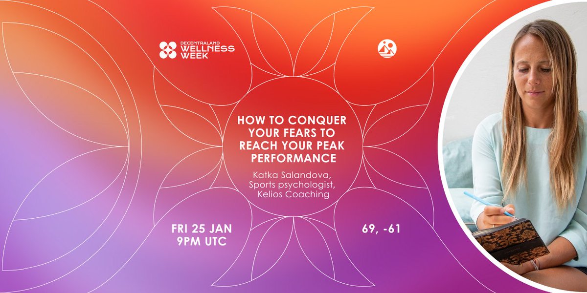 imagine_2create's tweet photo. Wanna learn how to be better in your stuff?
See you in #DCLWW
Come to the workshop with the sports psychologist Katka Salandova and learn how to reach your peak performance
There will be one session each day 24-25-26 during the Wellness Week
https://t.co/6HyfE6f6Vo https://t.co/eXIJOCAXB5