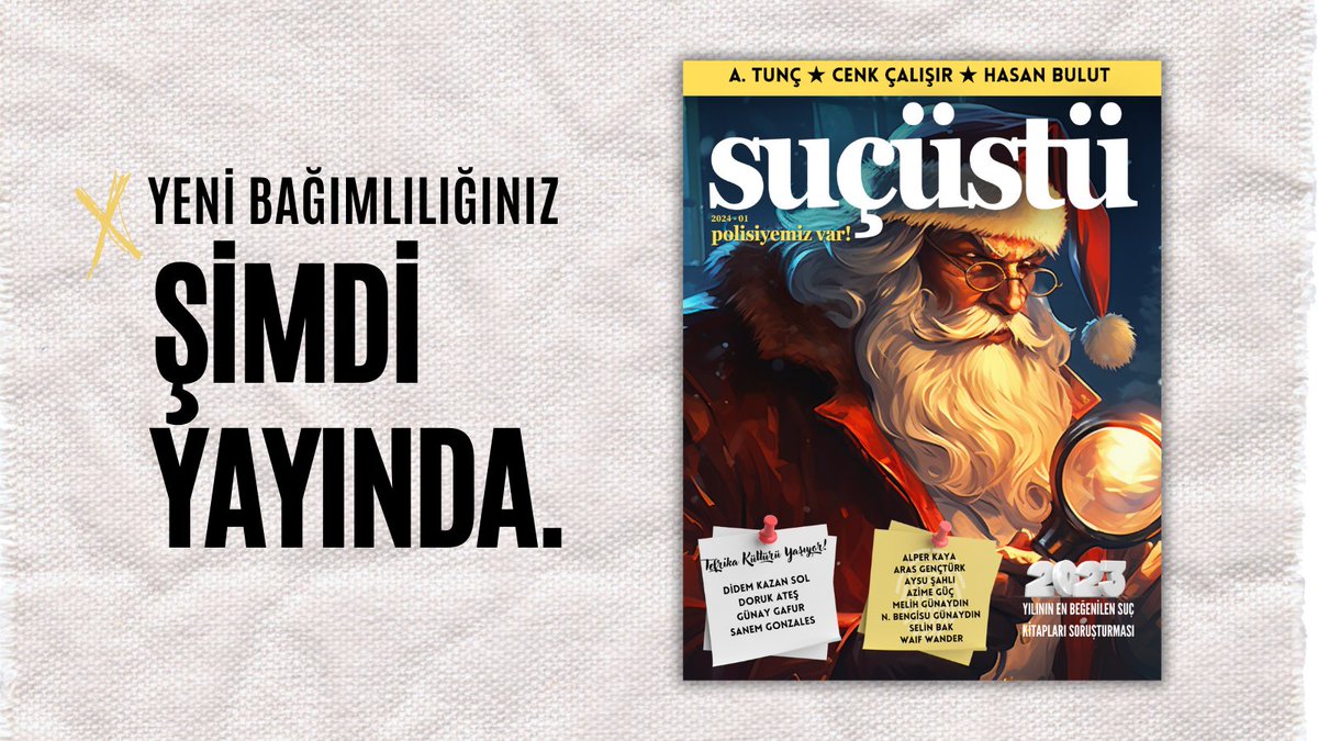 sucustu's tweet photo. Yeni bağımlılığınız SUÇÜSTÜ, şimdi yayında.

Türkiye’de ‘suç edebiyatı’ kavramını yaygınlaştırma gayesiyle yola çıkan ve iki aylık periyotlarla yayınlanacak olan SUÇÜSTÜ’nün ilk sayısına artık https://t.co/cqgTHMaN3O sitesinden ulaşabilirsiniz. https://t.co/RqJJrhnUfU