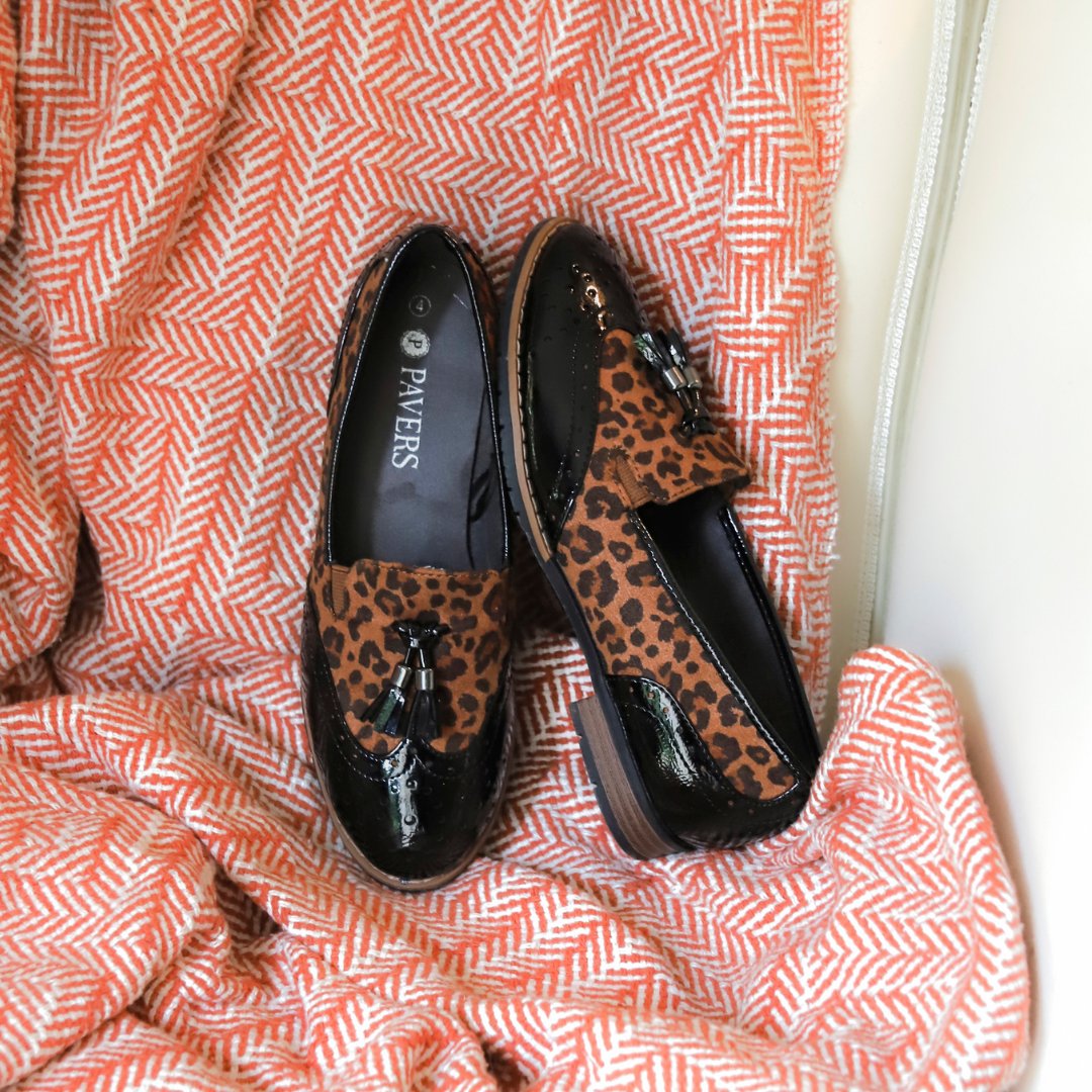 Tackle the work week with a swing in your step with these wide-fit loafers, complete with a timeless leopard print that makes every corridor a catwalk! Shop now: ow.ly/XxtI50Qp4kk #loafers #leopardprint #shoes #fashion #backtowork #workwear