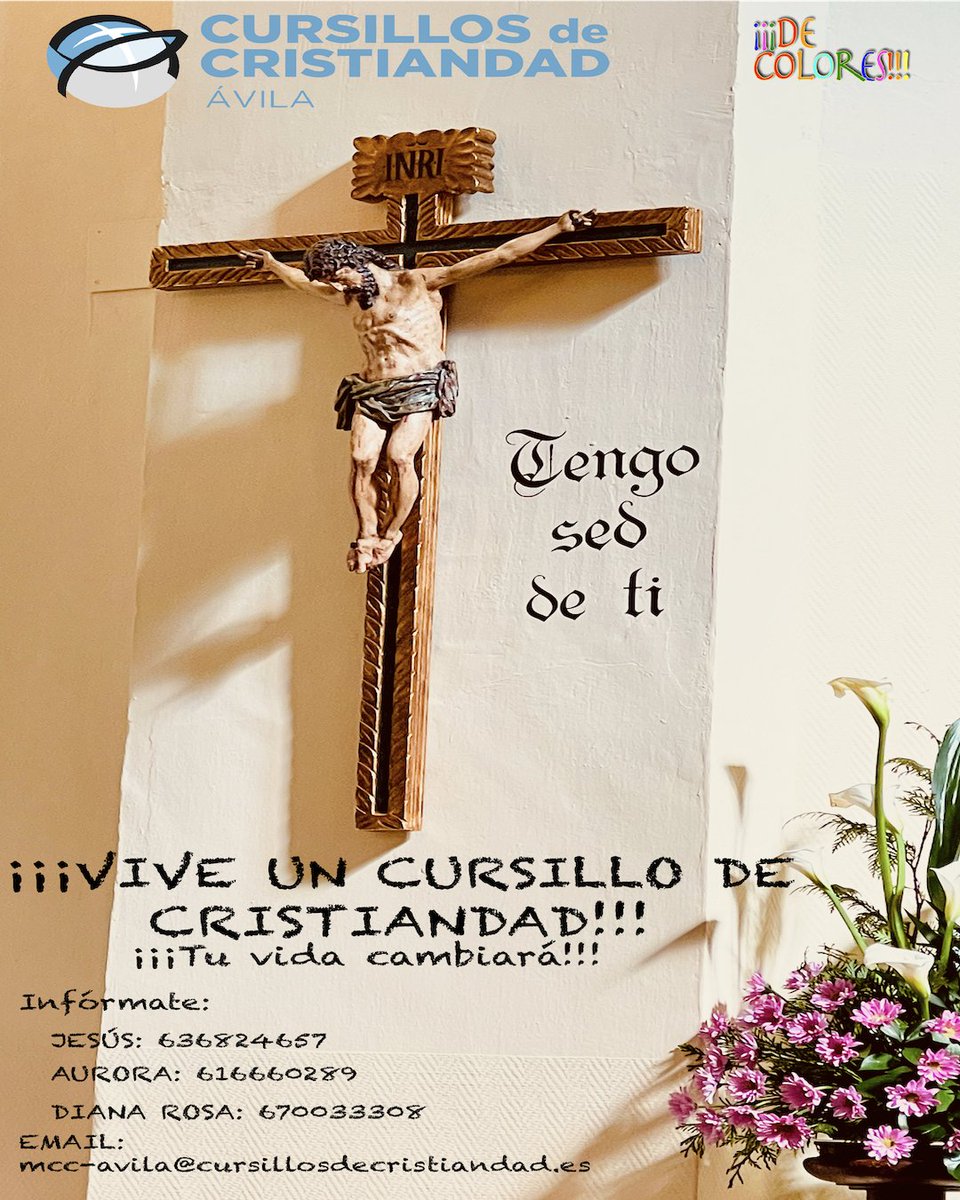 ¿Eres valiente?. ¿Te atreves a vivir una experiencia única e irrepetible?.

Vive un Cursillo de Cristiandad y no te arrepentirás.

EL SEÑOR TE ESTA ESPERANDO Y TE NECESITA.