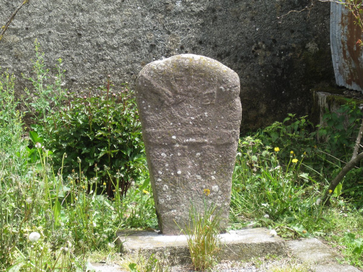 For #StandingStoneSunday the statue-menhir 'Puech de Naudène' (Lacaune, Tarn, Occitanie). In front of the owner's house in the hamlet of Haute-Vergne, east of Lacaune. Photo taken on 15-05-2012. #statuemenhir.