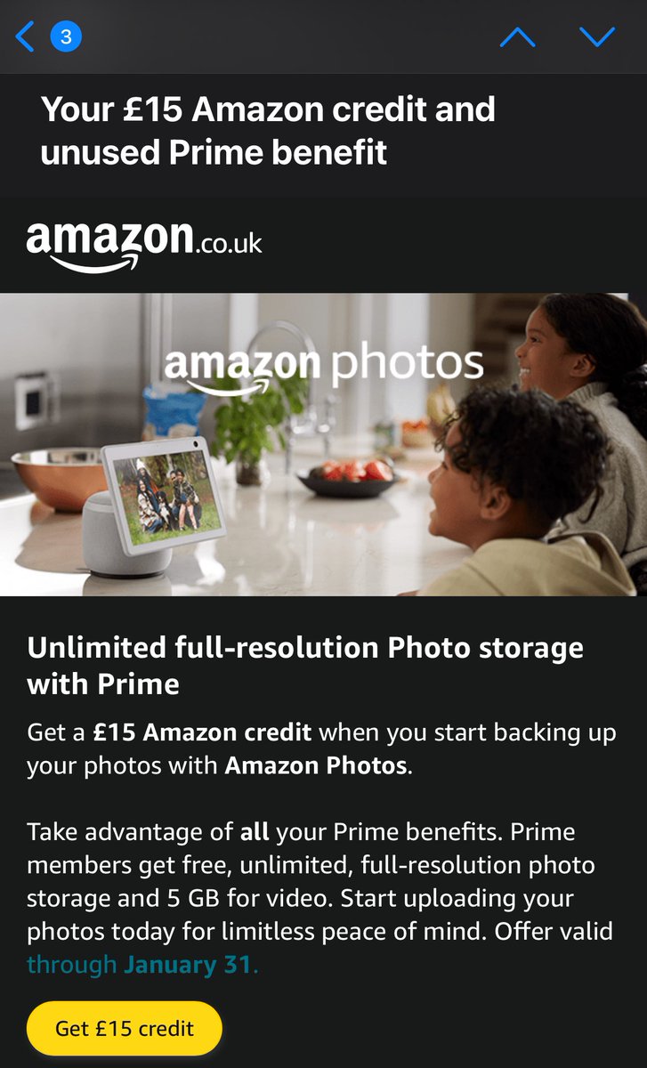 I’ve had #AmazonPrime for many years (since @thegrandtour) but @amazon REALLY do want access to my photos… I receive these emails EVERY month. #NoThankYou