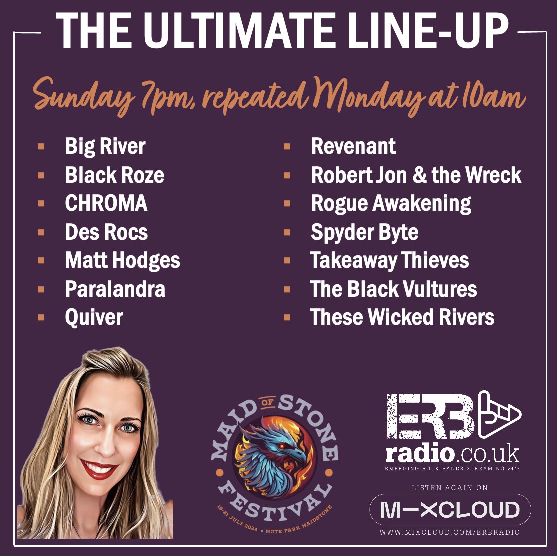 Emerging Rock Bands - Account has been archived (@emergingrock) on Twitter photo On #TheUltimateLineUp tonight, <a href="/F0lkR0ckChick/">f0lkr0ckchick</a> will be celebrating the 3 Kent bands that won places at <a href="/maid_of_stone/">Maid of Stone Festival</a> Festival. Join her at 7pm on Emerging Rock Bands Radio to hear these and great new releases: On #TheUltimateLineUp tonight, <a href="/F0lkR0ckChick/">f0lkr0ckchick</a> will be celebrating the 3 Kent bands that won places at <a href="/maid_of_stone/">Maid of Stone Festival</a> Festival. Join her at 7pm on Emerging Rock Bands Radio to hear these and great new releases: