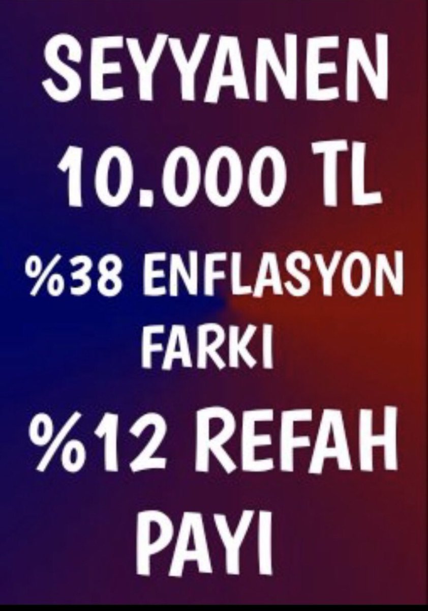 Açlık Sınırı altında aldığı ücretle, hayatını idame ettiremeyen EMEKLİ;

Devlete karşı görevlerini yerine getirmiş ancak bugün hakettiği yaşamı ve değeri görememiştir.

Tüm Çaba İnsani bir yaşam içindir.

<a href="/RTErdogan/">Recep Tayyip Erdoğan</a> <a href="/isikhanvedat/">Prof. Dr. Vedat Işıkhan</a>
<a href="/memetsimsek/">Mehmet Simsek</a>
#EmekliyeŞimşekÇarptı