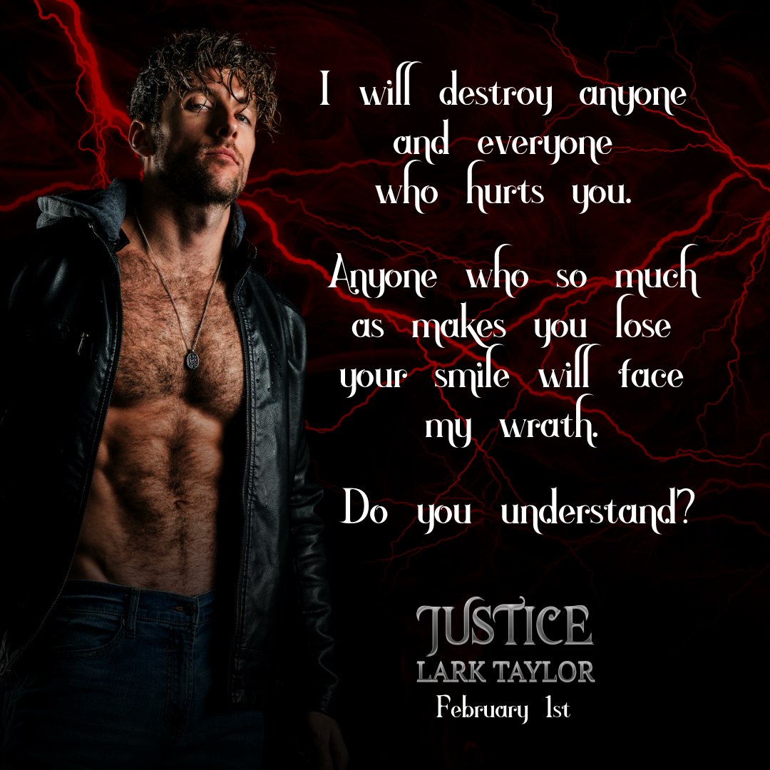 heatherjaduff's tweet photo. #TeaserTime for Justice by @LarkAuthor! Coming 2/1!

#Preorder: https://t.co/nTxIgfqz3E

#MMRomance #GrumpySunshine #Vampire #Soulmate #Spicy @Chaotic_Creativ https://t.co/PjaFch1ZZF