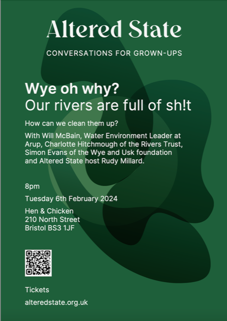 Altered___State's tweet photo. On Feb 6th we will be TALKING SHIT
Chicken shit, to be precise & all the other commercial, regulatory & political reasons why the state of our rivers shames Britain
#wyeohwhy #alteredstate #rivers #britainsrivers #watercompanies #environmentagency #sewage #ofwat #riversofshit https://t.co/JpL1DXMEOB