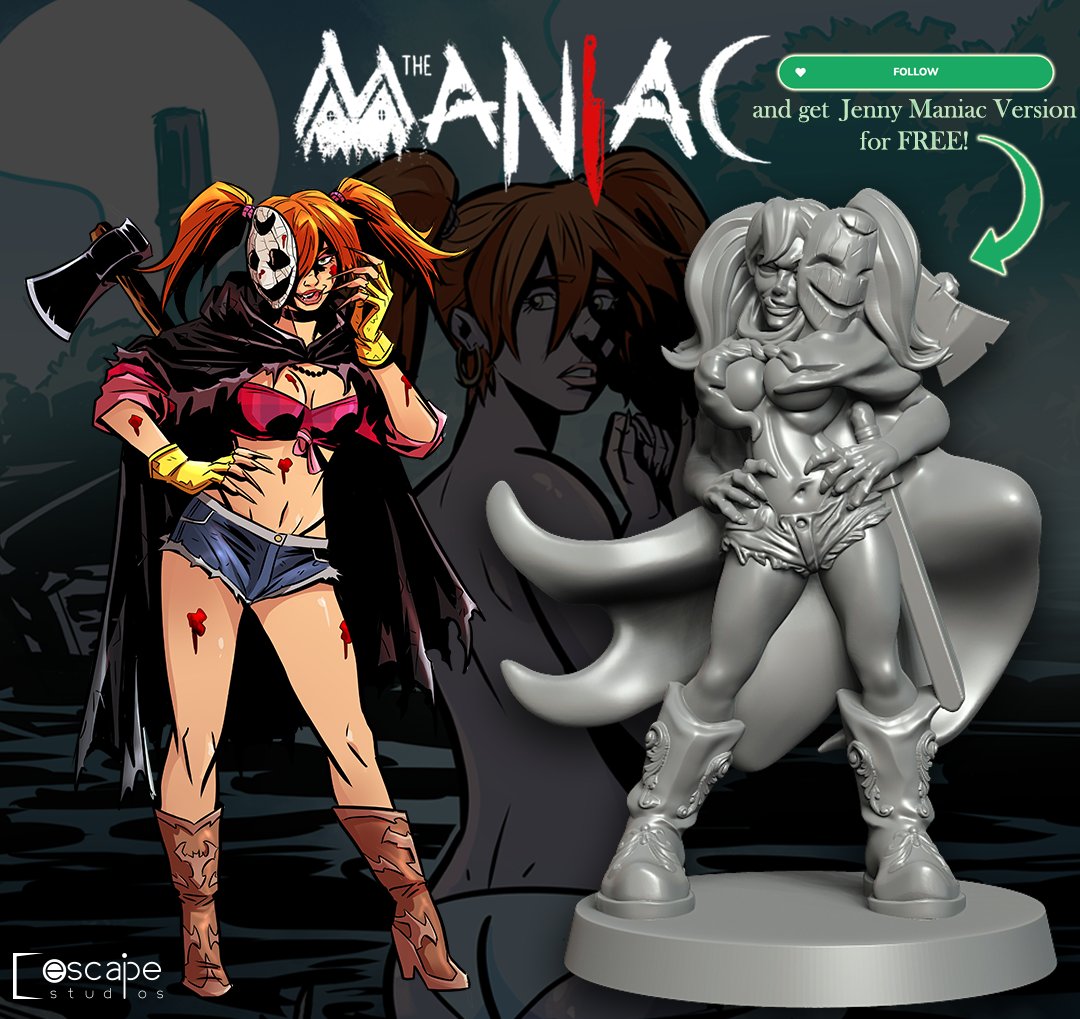 The Maniac is a hidden movement horror board game for 1 to 6 Survivors Who will be the Maniac? Maybe you?  gamefound.com/en/projects/es… 
#boardgame #boardgames #horror #themaniac #bgg #slashermovies #slashermovie #horrorgame #horrorboardgame #80s #90s