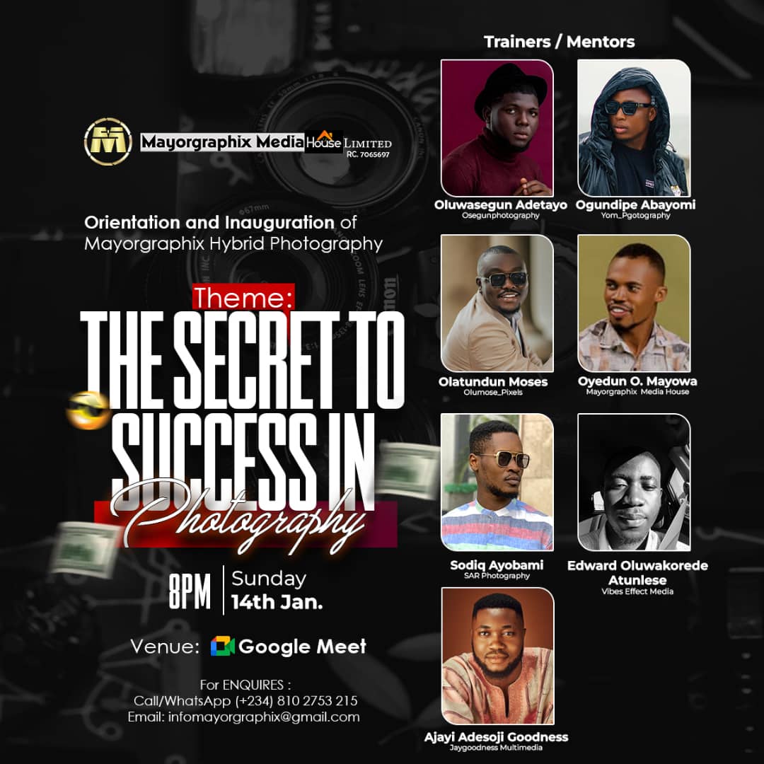 mayorgraphix's tweet photo. YOU ARE INVITED #Mayorgraphix #Hybrid #Photography #Academy #oyedunomayowa https://t.co/LSyOPaHiqM https://t.co/EYeI8pmUdc and please share for anyone still interested in registering for this life changing project* click on on the link,👇
https://t.co/aZvW3XMqKd https://t.co/FEJOObceH8