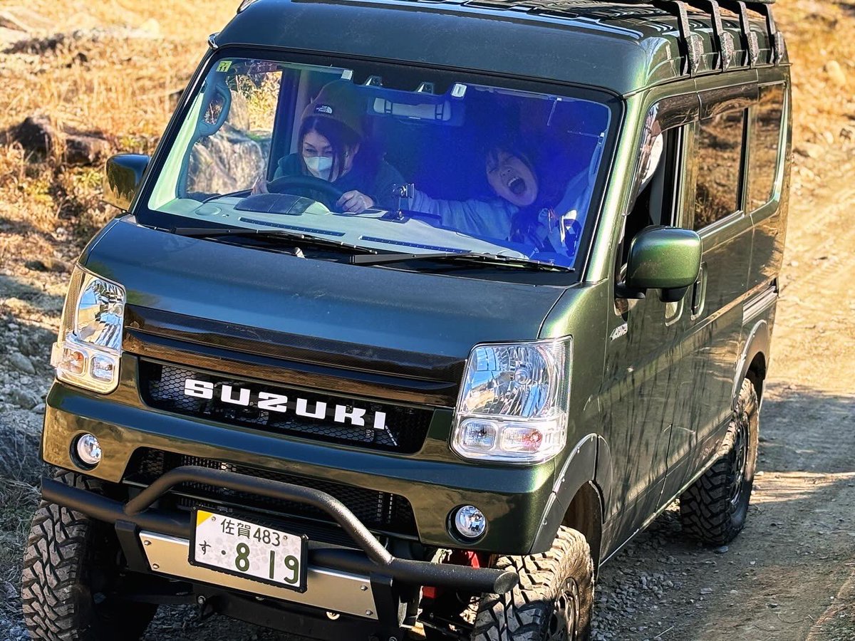 vanping_saga's tweet photo. vol.オフロード女子

#フィールド佐賀大和 
#オフロード 
#offroad 
#九州絶景
#九州旅行
#九州観光 
#vanping佐賀
#vanping
#バンピング
#軽キャン
#カスタム
#アウトドア
#車中泊
#ドライブ
#キャンプ
#キャンピングカー
#リフトアップ
#エブリイ
#DA17V
#佐賀県
#鳥栖
#福岡
#筑紫野
#久留米 https://t.co/1UtWNx9Bmj