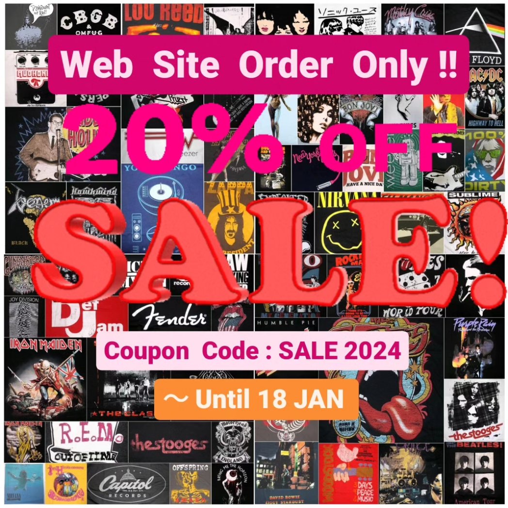 mumblesjp's tweet photo. ★ PUNK , METAL , Classic Rock Tee All 20% Off !! ★
☆ #SALE Web Site Order Only ☆ 
★Coupon Code : SALE2024 
💥1/18まで当店サイト( https://t.co/gSYOU394Ug )通販限定SALE!
 当サイトからのオーダーで20%割引🉐 
🌟クーポンコード記入欄へ「SALE2024」をご記入ください 
 🌟1/18まで開催 https://t.co/UtFgNcR3kz