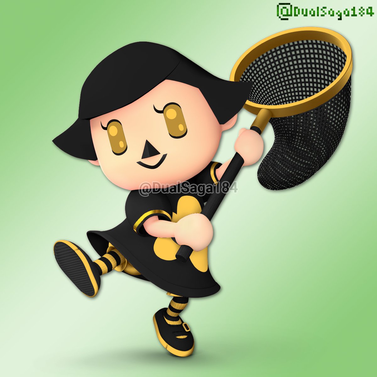 Black and Gold Villager (Default and Daisy Shirt) #SaveSmash