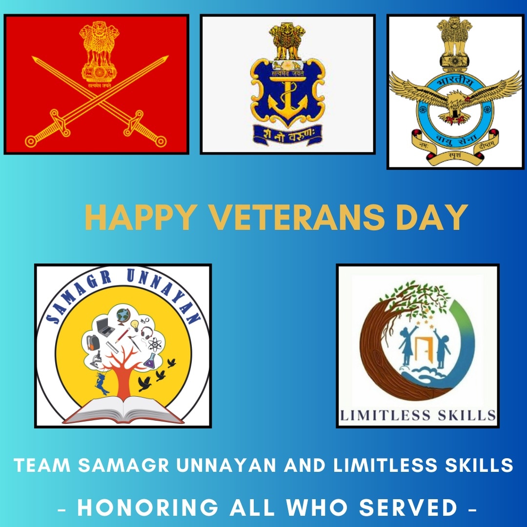 "Sending a heartfelt 'Thank You' to our veterans for their courage, sacrifice, and dedication."

#veterans #army #airforce #navy #india #fauji