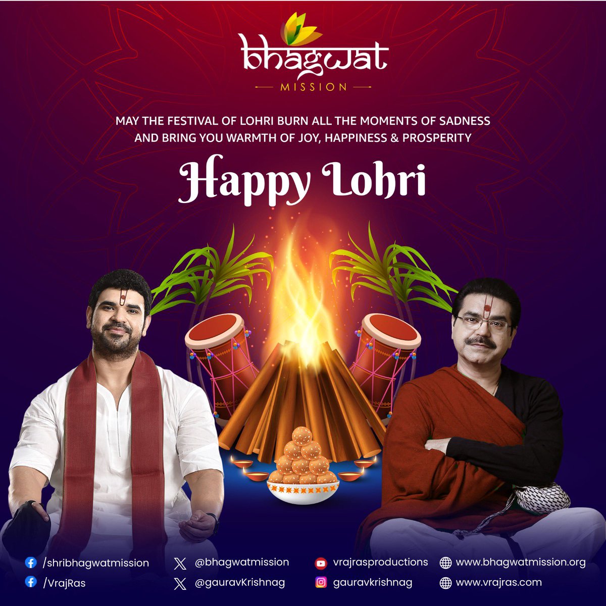 Wishing a very Happy & Prosperous Lohri to all of you🙏🏽
-Team BM

#Lohri #happylohri🔥 #lohrifestival #lohricelebration #gauravkrishnagoswamiji #gauravkrishnag #celebration #festival