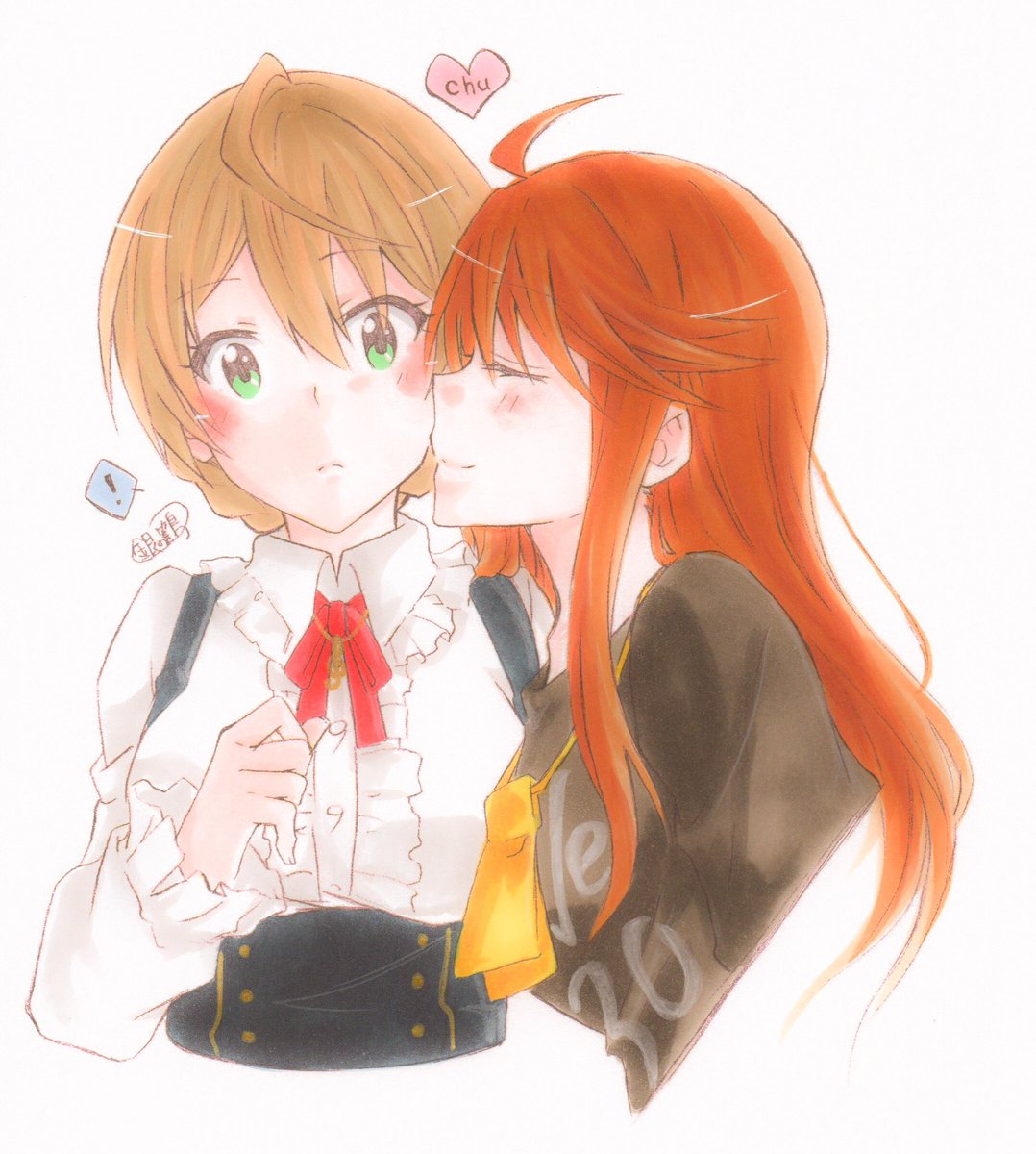 桜守歌織 「やだわあーもうー 歌織さんと恵美さんの落書きでも置いておくわ」|銀の鶴@パスタ会/あけぼの12のイラスト