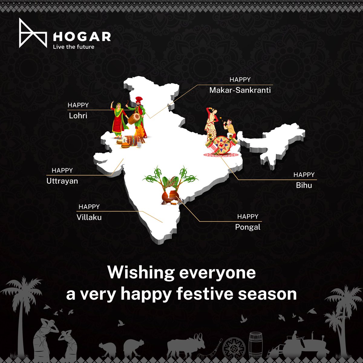 🎉✨ This festive season, Embrace the spirit of joy and celebration with Hogar! 🎊✨

May your homes be filled with the joy of family, the aroma of the festive season, and the convenience of smart living. 🏡✨🔗 

#SmartHomeCelebration #FestiveTechMagic #HogarInnovates