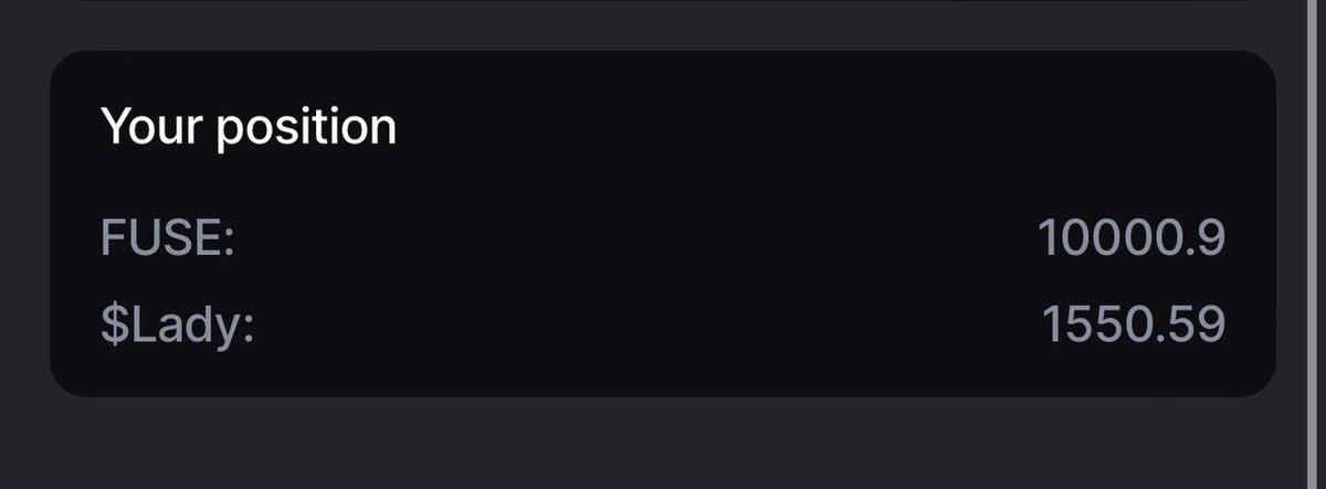 The fuse/lady LP has been updated! 

LADY IS WHITELISTED!!

We have injected 10k fuse and 1550 Lady to the pool! 

Big thank you to the fuse team to helping with the FUSE for the pool! 

In order to see it please click remove next to lady, then click the button CHANGE then click