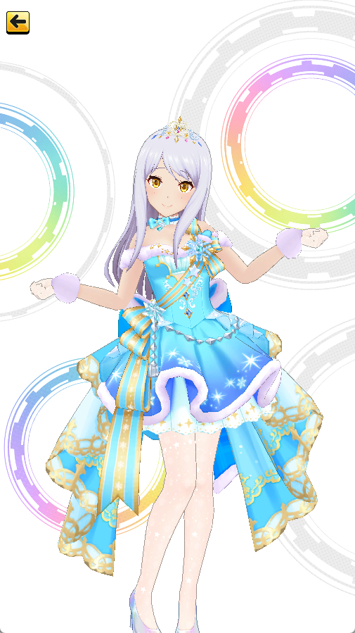 1girl solo dress long hair yellow eyes blue dress full body  illustration images