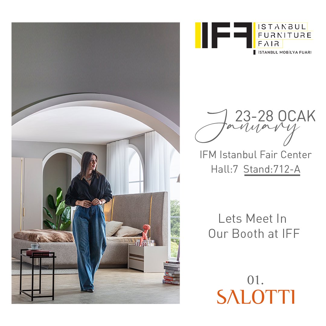 01 Salotti’s design world is getting ready to meet you in Istanbul.🎉 We would be happy to host you, our valued guests, at our stand! 🛋️✨ 📍 IFM İstanbul Fair Center / Hall: 07 / Stand: 712-A _____ • #01salotti #istanbulfurniturefair #iff #istanbulmobilyafuarı #iff2024