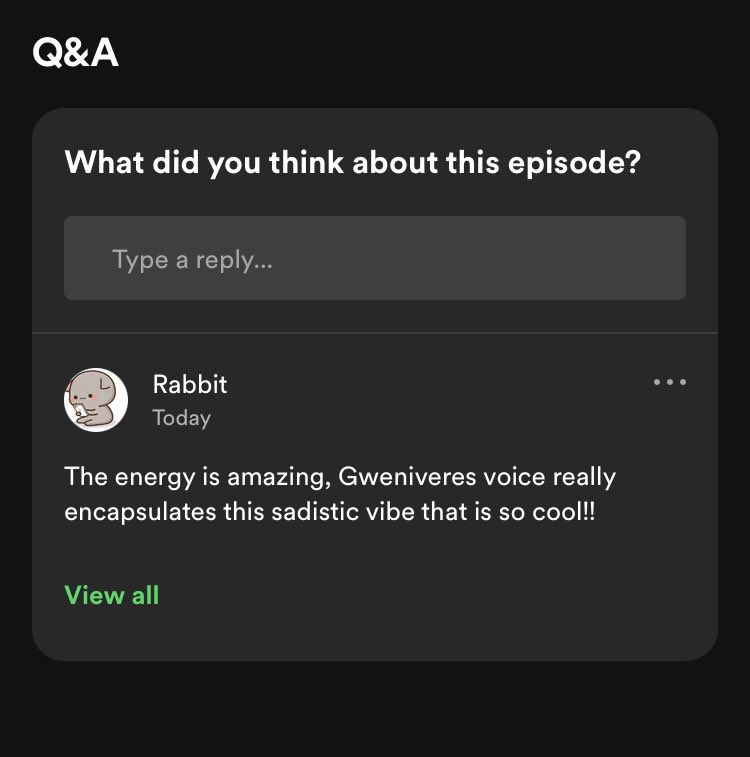 CynththeK's tweet photo. Also?? The first comment on Spotify was a compliment and OUCH my heart.

I’ll do my best to keep being deserving of such praise https://t.co/vzJZ78VElm