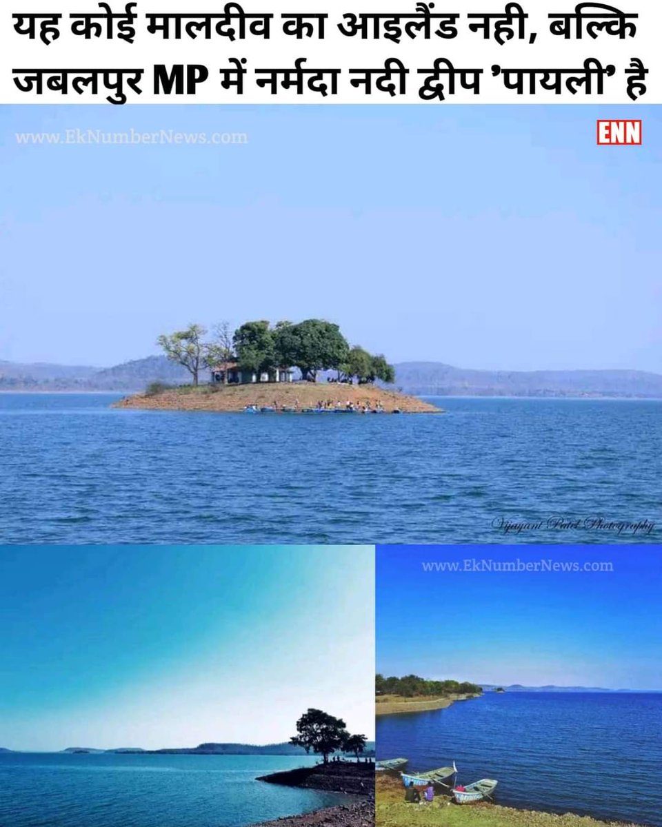 Ashokmi14621574's tweet photo. यह कोई मालदीव का आइलैंड नही, बल्कि जबलपुर मध्यप्रदेश में #नर्मदा नदी का द्वीप 'पायली' है
#payli #jabalpur #MadhyaPradesh #maldives #payliialand https://t.co/UxFhlblkVs