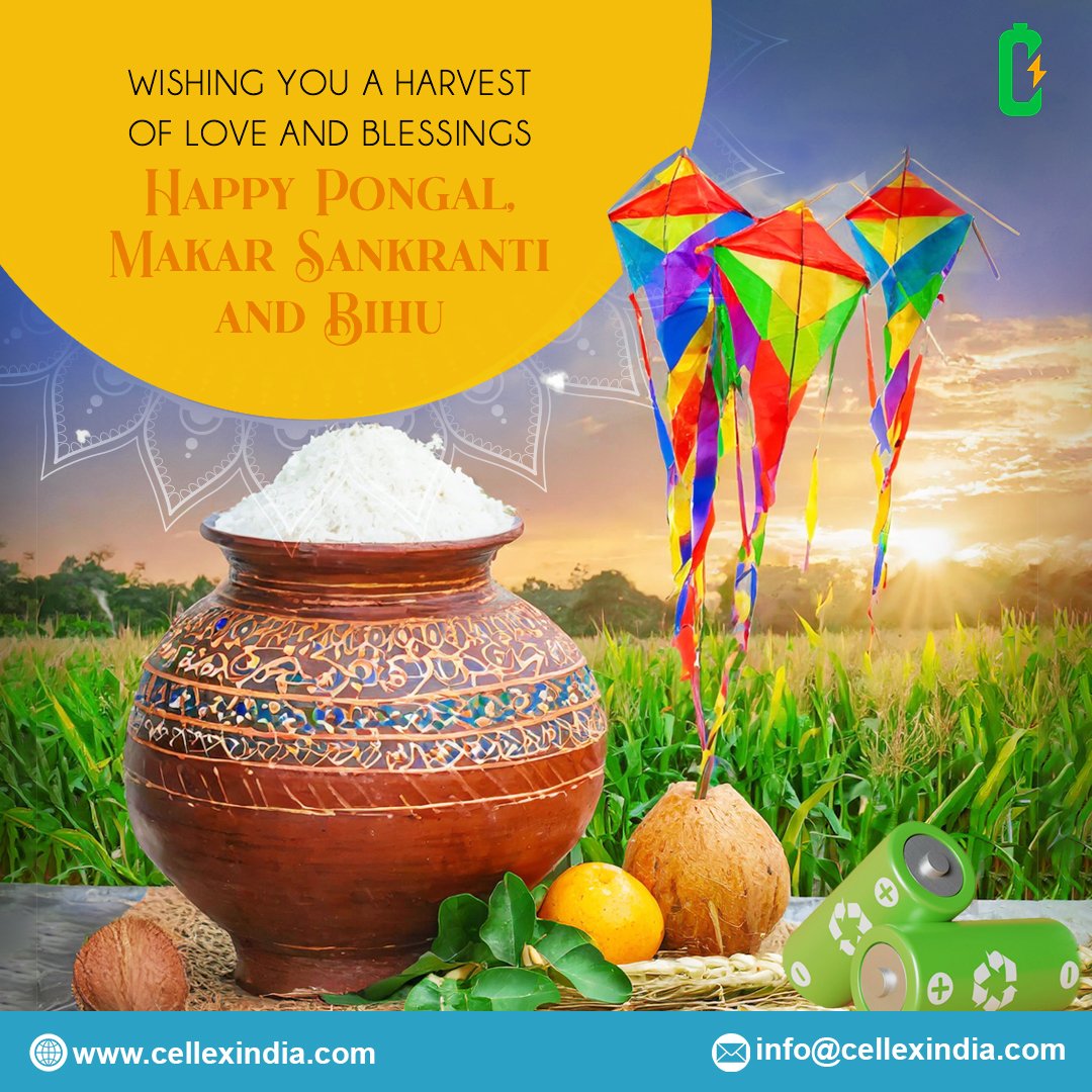 Wishing you a #Pongal filled with the brightness of joy and the warmth of prosperity! 

#pongalwishes #pongalfestivities #harvestjoy #pongalcelebrations #pongaltraditions #cellex #cellexindia #cellexbatterysystems #energystorage #batteries #renewableenergy #sustainablefuture