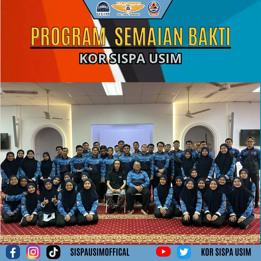 korsispausim's tweet photo. PROGRAM SEMAIAN BAKTI KOR SISPA USIM pada 30 Disember 2023 (7 a.m - 3 p.m) di Surau Al-Mahabbah, Desa Indah, NILAI oleh Kompeni Bravo 15.
Program ini diadakan bertujuan memupuk perasaan bertimbang rasa dan keprihatinan amalan nilai sivik dalam diri terhadap komuniti. https://t.co/DkIkLyAArs