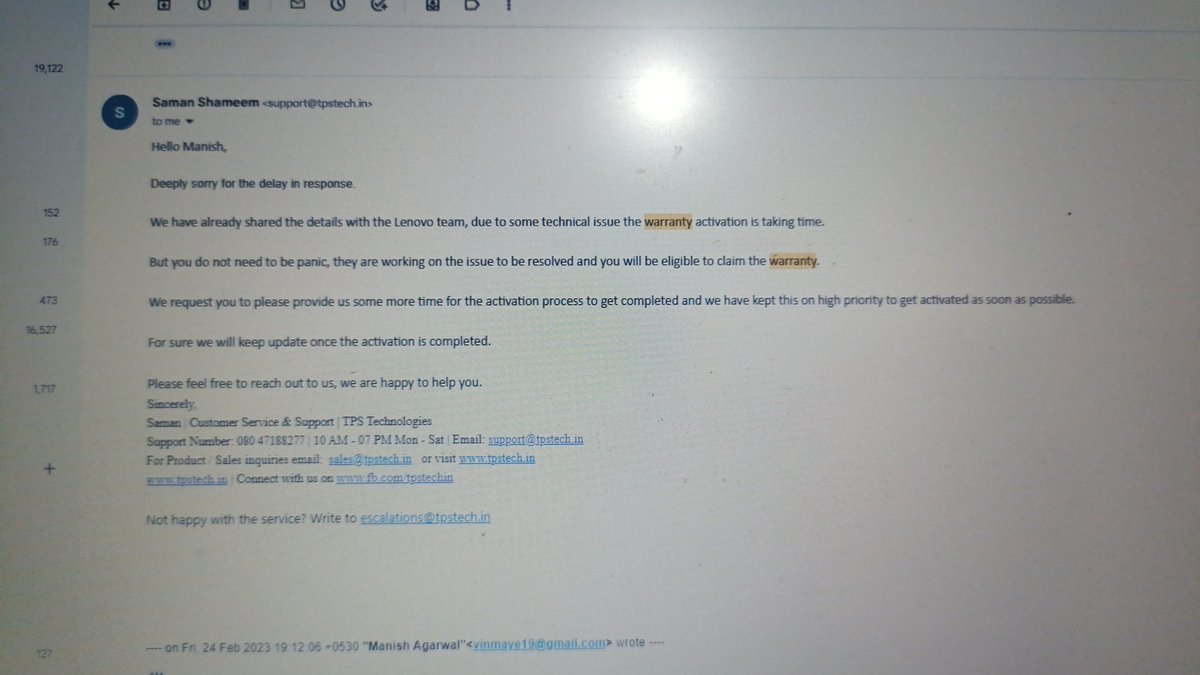 vinmaye19's tweet photo. @tpstechin @amazonIN
I had purchased an extended warranty through amazon last year in January. Even after the struggle of 1 year i am not able to get it registered https://t.co/T6fTbDurr9